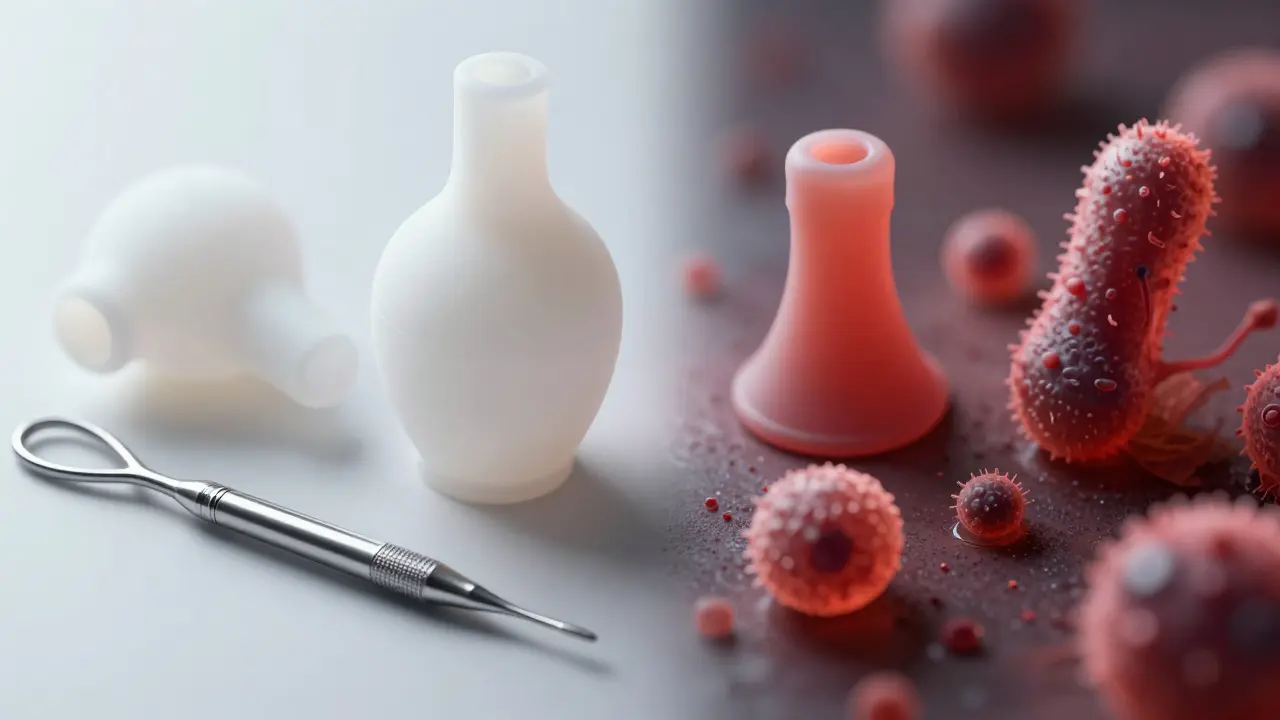 Kontrast mezi bezpečnými neporézními materiály a rizikovými porézními látkami