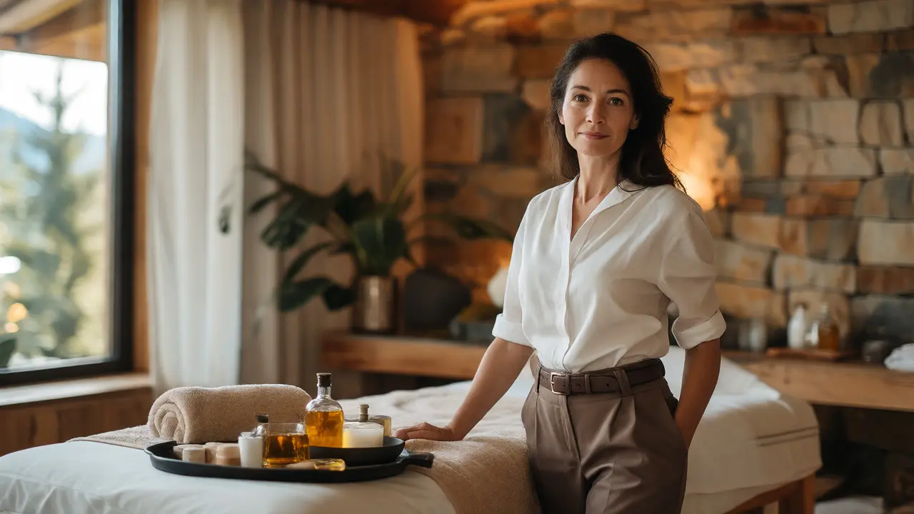 Profesionální terapeutka v luxusním wellness centru
